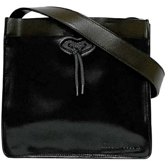 Miu Miu Handbags - Miu Miu Madras Leather Shoulder Black Green Khaki Bag Shoulder Bag